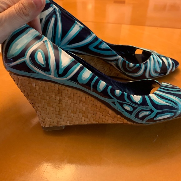 Franco Sarto hand painted vintage open toed shoes! - Picture 5 of 6